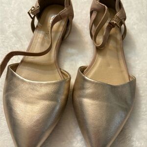 CL by Laundry Shimmering Gold Pointed Flats